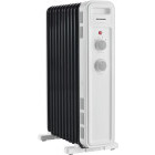 Heinner Calorifer electric HOH-M11WH-BK, 2300 W, 11 elementi, Cu ulei, 3 trepte, Termostat ajustabil, Negru/Alb