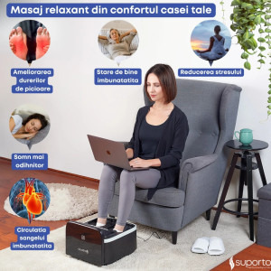 Suporto Aparat de masaj pentru picioare, Masaj talpi, Reflexoterapie, Sterilizare UV