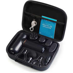 Suporto Pistol masaj profesional cu percutie, Vibromasaj, Negru