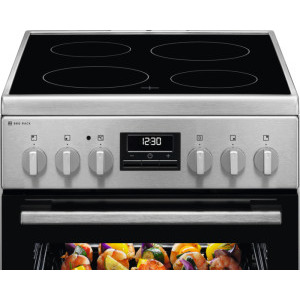 Electrolux LKR540267X, Electric, Plita vitroceramica, 4 zone de gatit, Timer, Grill, Clasa A, 50 cm, Inox