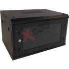 Xcab Xcab-N6U45S.9004 6U, Wall mount, 600 x 450, Glass door, Negru