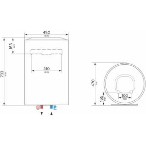 Ariston electric Lydos Eco 80, 1800 W, 80L, Tehnologie WaterPlus, TitanShield, Rezervor emailat cu Titan, Alb