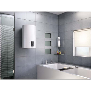 Ariston electric Lydos Eco 80, 1800 W, 80L, Tehnologie WaterPlus, TitanShield, Rezervor emailat cu Titan, Alb