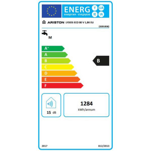 Ariston electric Lydos Eco 80, 1800 W, 80L, Tehnologie WaterPlus, TitanShield, Rezervor emailat cu Titan, Alb