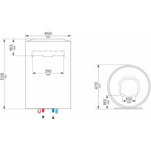 Ariston electric Lydos Plus 50L, 1800 W, programare saptamanala, rezervor emailat cu Titan
