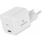 Incarcator retea Swissten 1x USB-C, Quick Charge 45 W, GaN, White