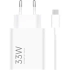 Incarcator retea Xiaomi Charging Combo, 1x USB, Quick Charge 33 W, White + Cablu USB-C