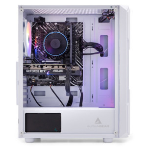 Gaming ZMEU Plus Alb Esports Edition, Intel i5-12400F 2.5GHz, 16GB DDR5, 500GB SSD, RTX 3050 8GB GDDR6, Iluminare RGB