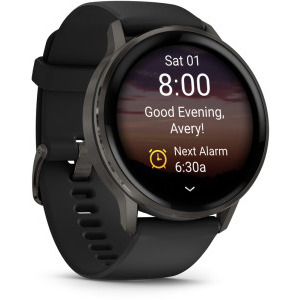 Garmin Venu 4, 45mm AMOLED curea silicon Slate/Black