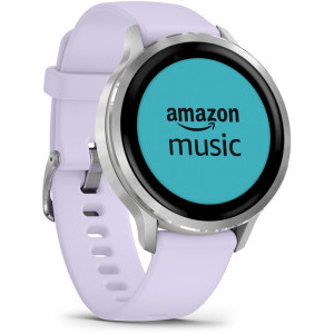 Garmin Venu 4, 41mm AMOLED curea silicon Silver/Periwinkle