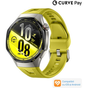 Huawei Watch GT 7 Pro, 46mm Titanium Alloy curea Yellow Fluoroelastomer