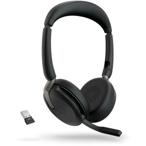 Jabra On-Ear, Evolve2 65 Flex, Bluetooth, ANC, Negru