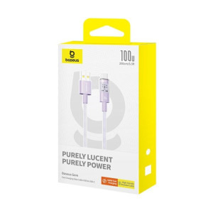 Baseus Gem, USB Male la USB-C Male, 100W, 2 m, Purple
