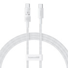 Cablu de date / adaptor Baseus Gem, USB-C Male la USB-C Male, 1 m, 100W, White