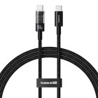 Cablu de date / adaptor Baseus Gem, USB-C Male la USB-C Male, 100W, 2 m, Black