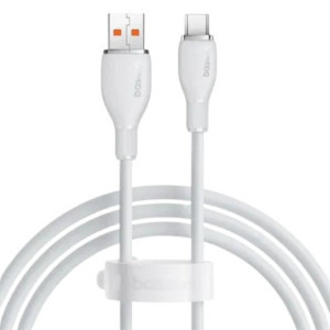 Baseus Pudding, USB Male la USB-C Male, 100W, 1.2 m, White