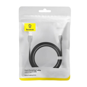 Baseus Pudding, USB Male la USB-C Male, 100W, 1.2 m, Black