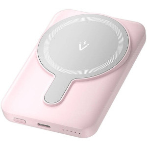 Baterie externa Vention 5000 mAh, magnetic wireless, 1x USB-C, pink
