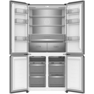 Heinner HSBS-HM505MDSINFDXE++, 505 L, Clasa E, Total No Frost, Inverter, Multi Air-Flow, InoxCool, MultiClimate, Control electronic, 178 cm, Antracit