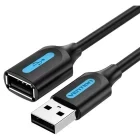 Cablu periferice Vention USB 2.0 Male tip A - USB 2.0 Female tip A, 1.5m, negru