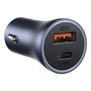 Baseus Golden Contactor Pro, 1x USB, 1x USB-C, 40W, Grey