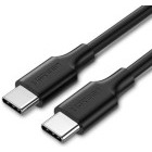 Cablu de date / adaptor Ugreen US286, USB-C Male la USB-C Male, 60 W, 1 m, Black