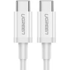 Cablu de date / adaptor Ugreen US264, USB-C Male la USB-C Male, 60 W, 1 m, White