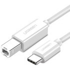 Cablu periferice Ugreen USB-C 2.0 Male la USB tip B 2.0 Male, 1.5 m, Alb