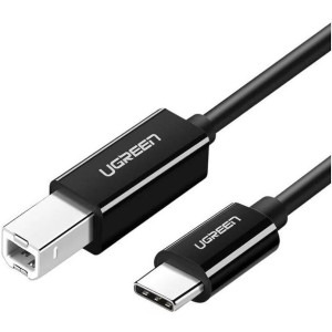 Ugreen US241 USB-C 2.0 Male la USB tip B 2.0 Male, 2 m, Negru