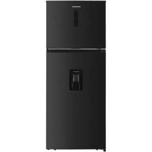 Frigider Heinner HF-HM413NFD, 413 L, Full No Frost, Clasa E, Inverter, Control electronic, Iluminare LED, Dozator apa, 178 cm, Inox Antracit