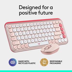 Logitech Pop Icon Combo, Bluetooth, Rose