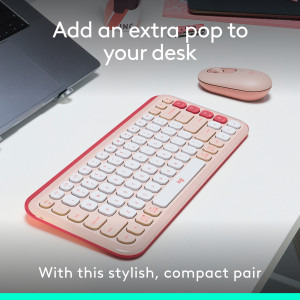 Logitech Pop Icon Combo, Bluetooth, Rose