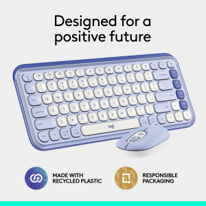 Logitech Pop Icon Combo, Bluetooth, Lilac
