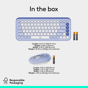 Logitech Pop Icon Combo, Bluetooth, Lilac