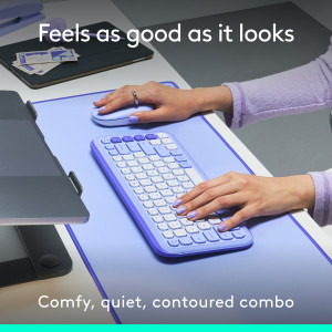 Logitech Pop Icon Combo, Bluetooth, Lilac