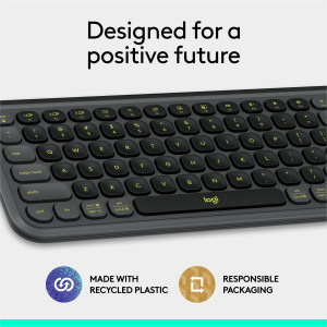 Logitech Pop Icon Keys, Bluetooth, Graphite