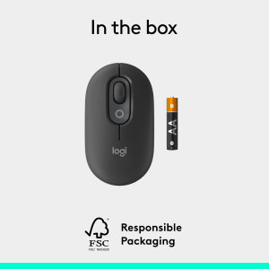 Logitech POP Mouse, Bluetooth, Graphite