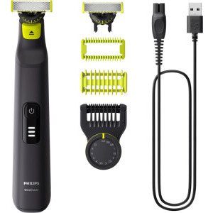 Aparat de ras Philips OneBlade Pro 360 Face & Body QP6542/15, aparat hibrid pentru barbierit si tuns barba si parul corporal