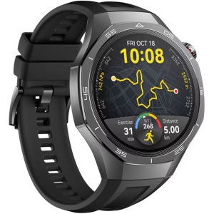 Huawei Watch GT 5 Pro, 46mm Tarnish Titanium, curea Black Fluoroelastomer