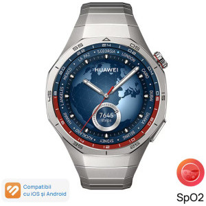 Huawei Watch GT 5 Pro, 46mm Titanium, curea Titanium