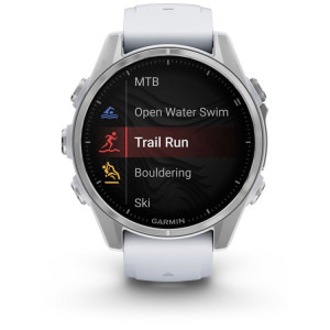 Garmin Fenix 8, 43mm Silver, Whitestone Silicone
