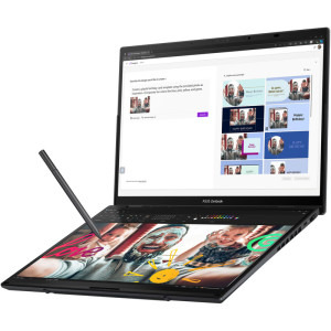 ASUS 14'' Zenbook Duo OLED UX8406CA, FHD+ 120Hz Touch, Procesor Intel® Core™ Ultra 7 255H (24M Cache, up to 5.10 GHz), 32GB LPDDR5X, 1TB SSD, Intel Arc 140T, Win 11 Pro, Inkwell Gray