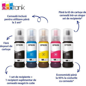 Epson EcoTank L3360, InkJet CISS, Color, Format A4, Wi-Fi