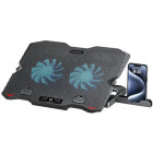 Stand/Cooler notebook Wozinsky WDCX-015 StormPad RGB Gaming Black