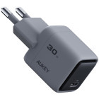 Incarcator retea Aukey PA-C1, 1x USB-C, Quick Charge 30 W, Grey