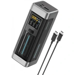 Cuktech 2C1A, 25000 mAh, 1x USB, 2x USB-C, 210 W, Display, Grey