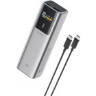 Baterie externa Cuktech 1C1A, 10000 mAh, 1x USB, 1x USB-C, 150 W, Display, Grey