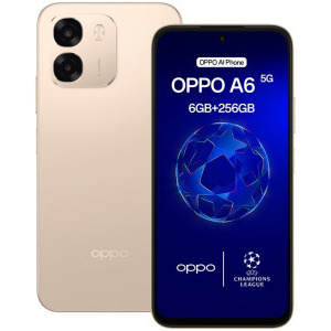 Oppo A6, 256GB, 6GB RAM, Dual SIM, 4G, Tri-Camera, Aurora Gold