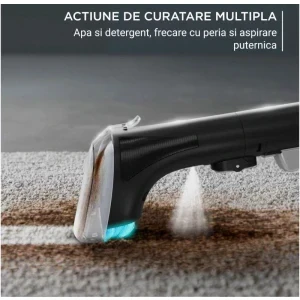 Rowenta Clean It IN5012F0, cu spalare, 400W, 1.5L, Negru/Rosu