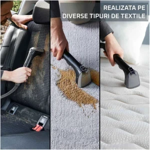 Rowenta Clean It IN5012F0, cu spalare, 400W, 1.5L, Negru/Rosu